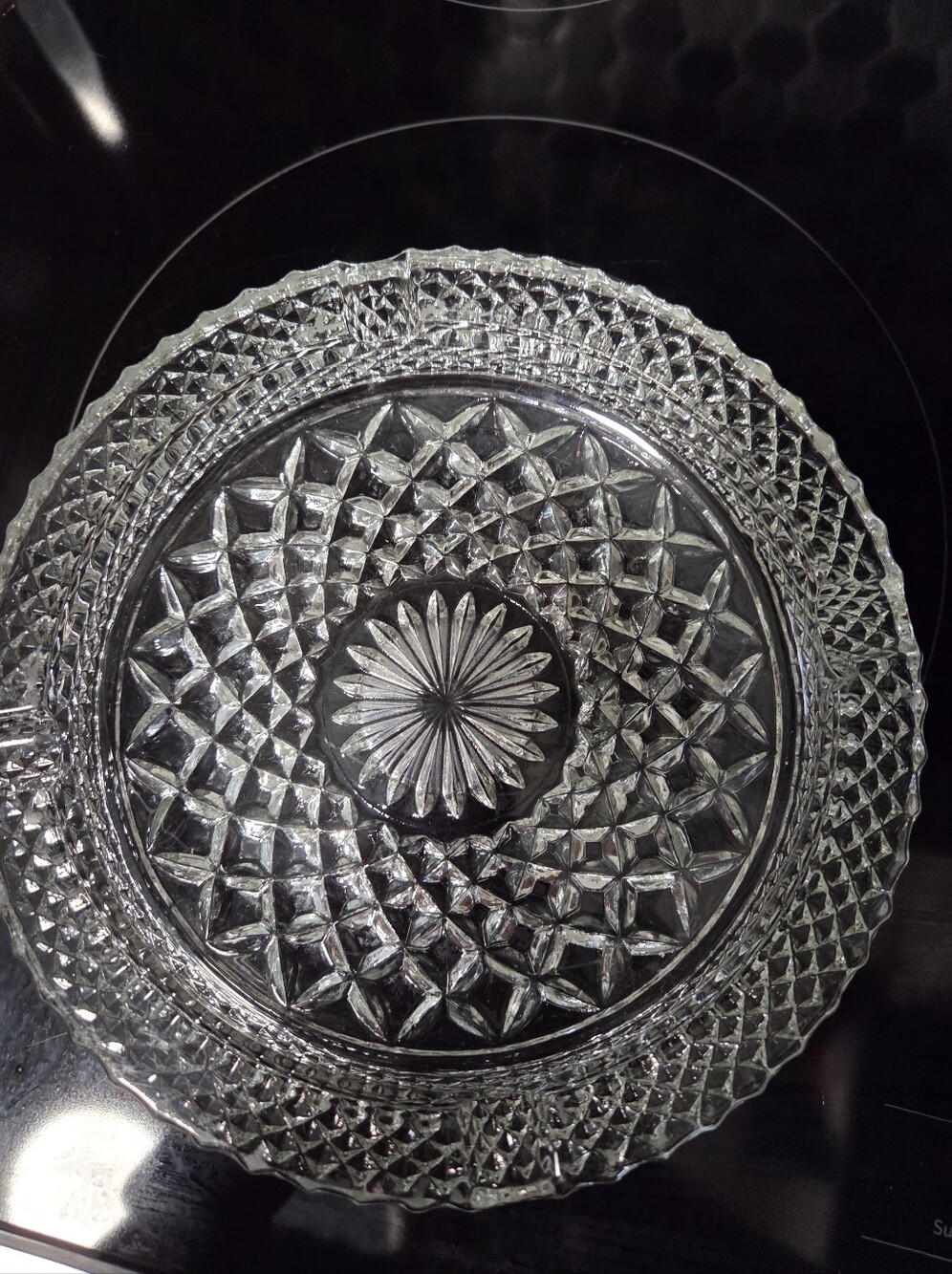 Vintage Cut Glass Ashtray